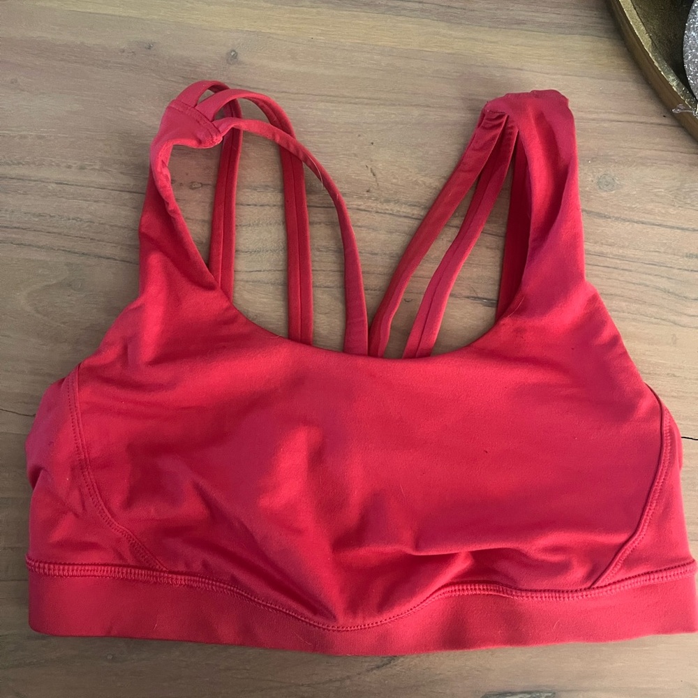 Hot pink lululemon sports bra